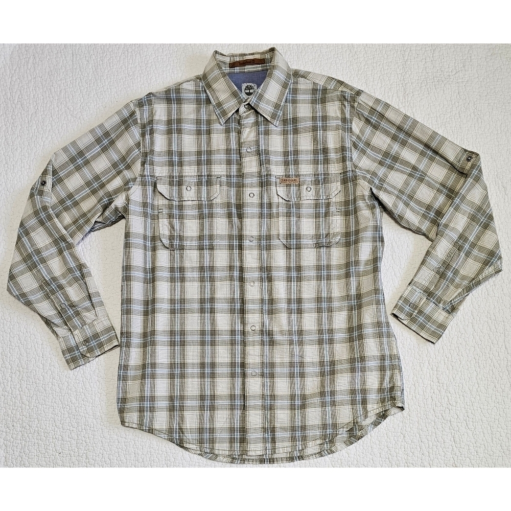 Timberland Lightweigh Plaid Snap Button Shirt